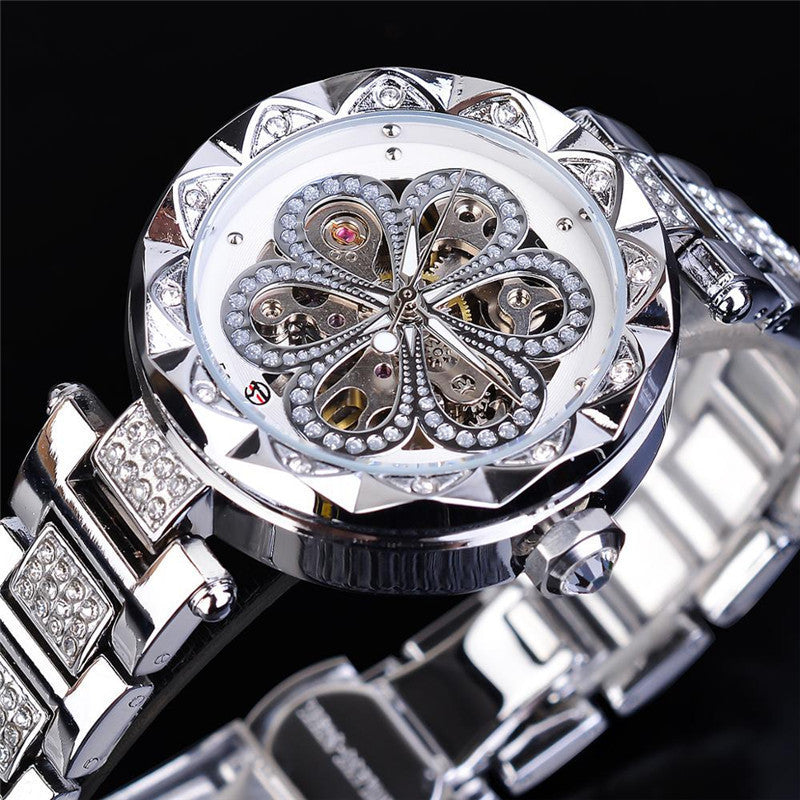 Forsining Mechanical Automatic Ladies Watches  Rose Gold Stainless Steel