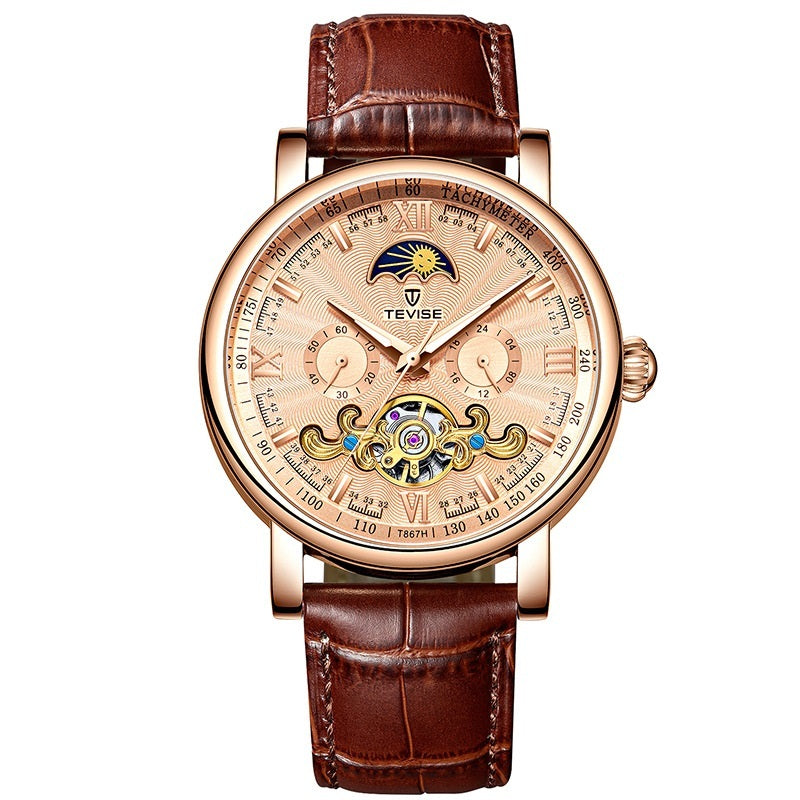 Calendar Large Dial Stylish Thin Mechanical Watch