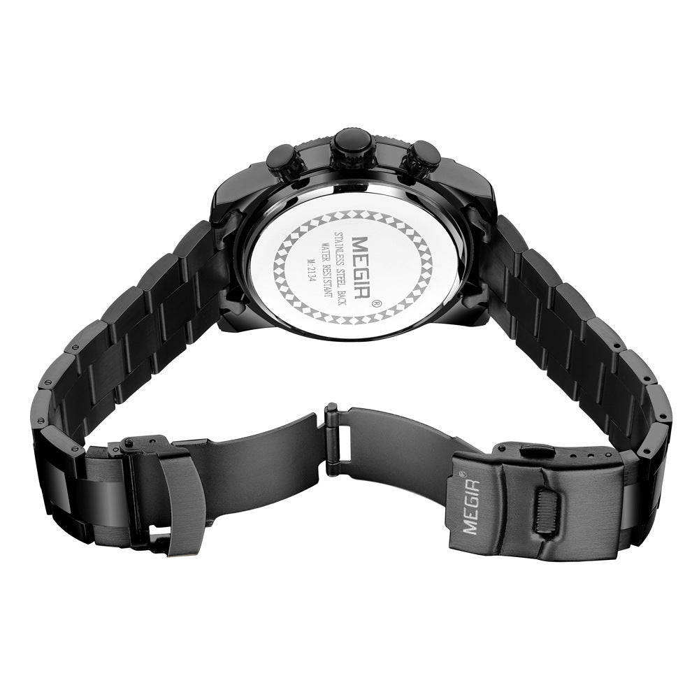 Meijier Watch Men's Fashion Large Dial Business Chronograph Quartz Men's Watch