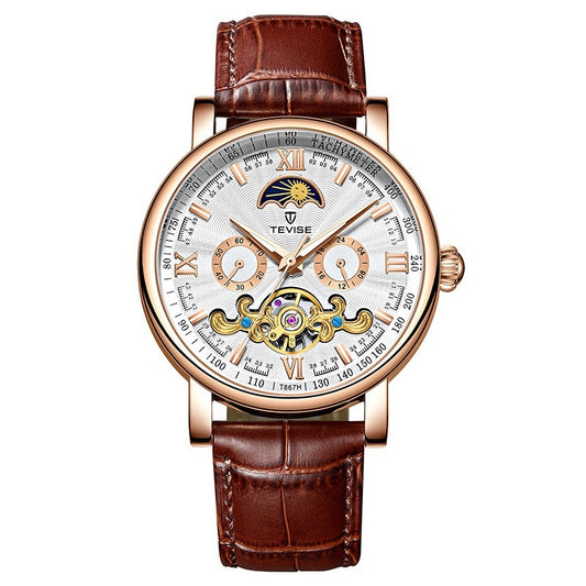 Calendar Large Dial Stylish Thin Mechanical Watch