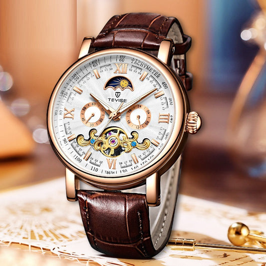 Calendar Large Dial Stylish Thin Mechanical Watch