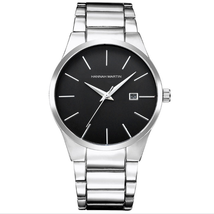 Men's steel belt watch vacuum plating business casual multi-function calendar quartz watch