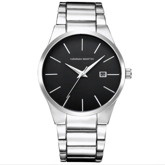 Men's steel belt watch vacuum plating business casual multi-function calendar quartz watch