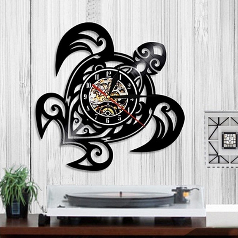 Vinyl record wall clock