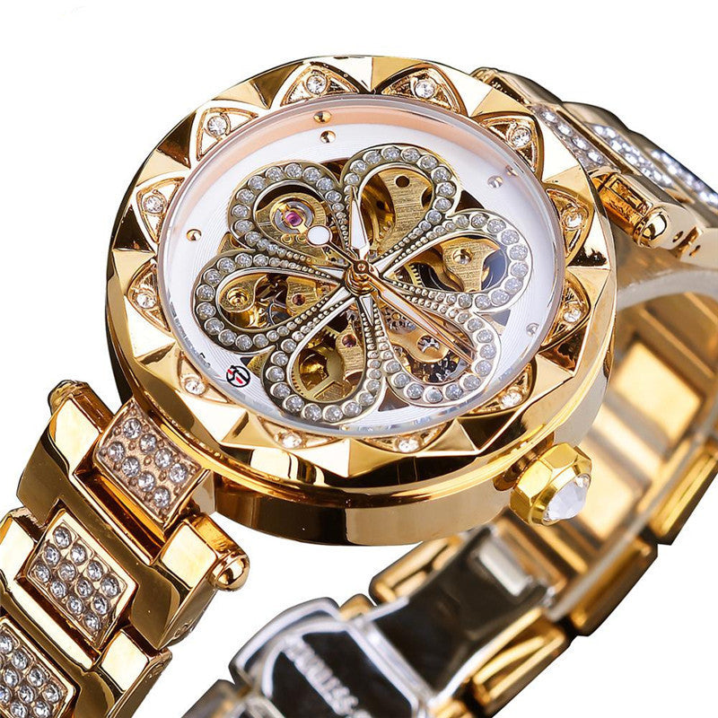 Forsining Mechanical Automatic Ladies Watches  Rose Gold Stainless Steel