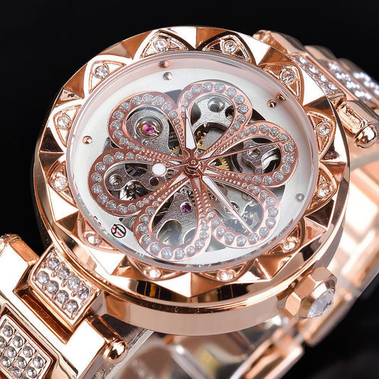 Forsining Mechanical Automatic Ladies Watches  Rose Gold Stainless Steel