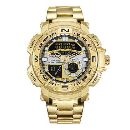 New Men's Watch Waterproof Steel Band Quartz Watch Sports Electronic Watch