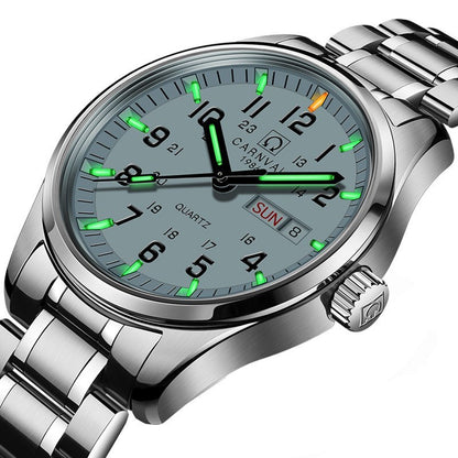 Luminous Middle-aged And Elderly Mechanical Men's Watch Large Digital Dial Non-tritium Waterproof Dad Watch Quartz