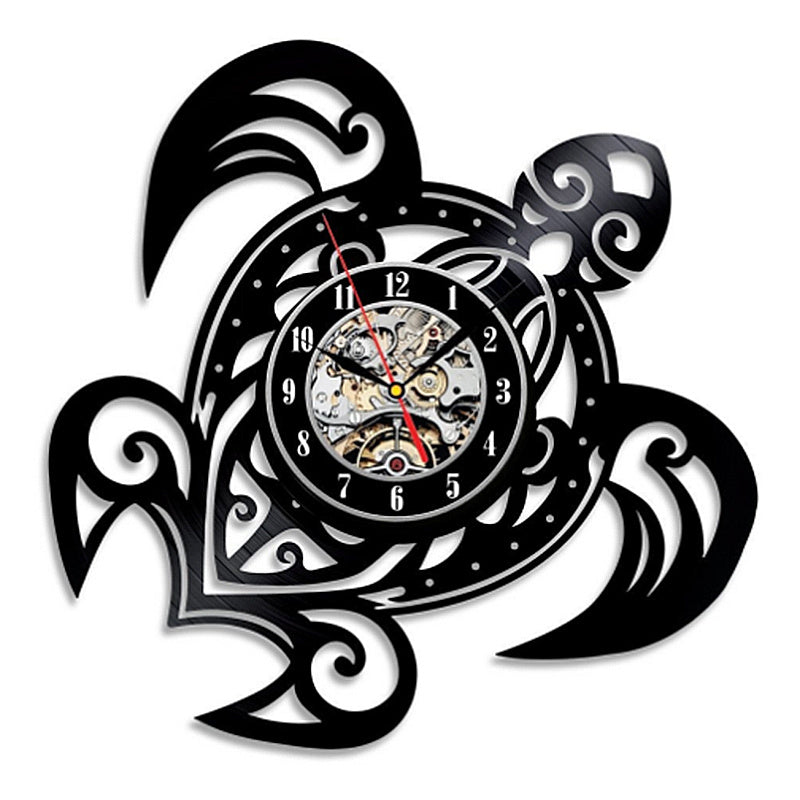 Vinyl record wall clock