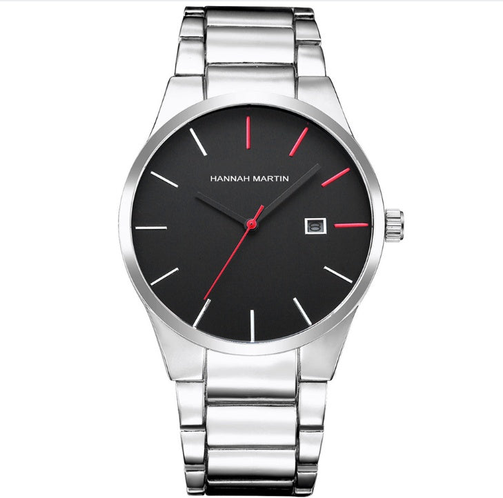 Men's steel belt watch vacuum plating business casual multi-function calendar quartz watch