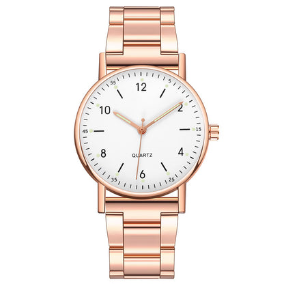 Steel band men's and women's quartz watches