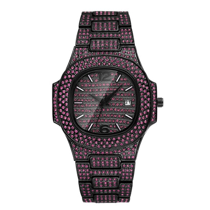 Niche Hip Hop Color Diamond Full Diamond Men's Watch