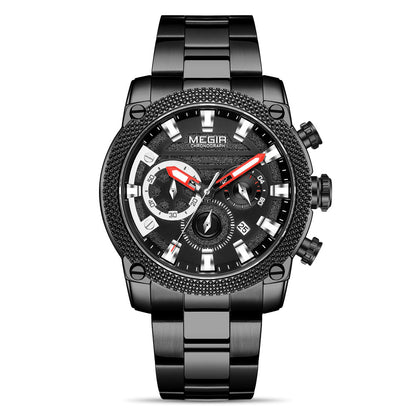 Meijier Watch Men's Fashion Large Dial Business Chronograph Quartz Men's Watch