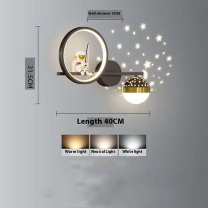 Astronaut Children's Room Wall Lamp Creative LED Background Wall Lamp