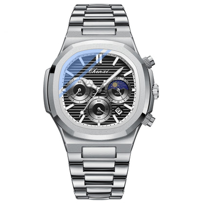 Multifunction Men's Calendar Luminous Chronograph Quartz Watch